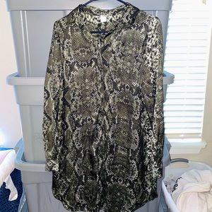 H&M Snakeskin button shirt